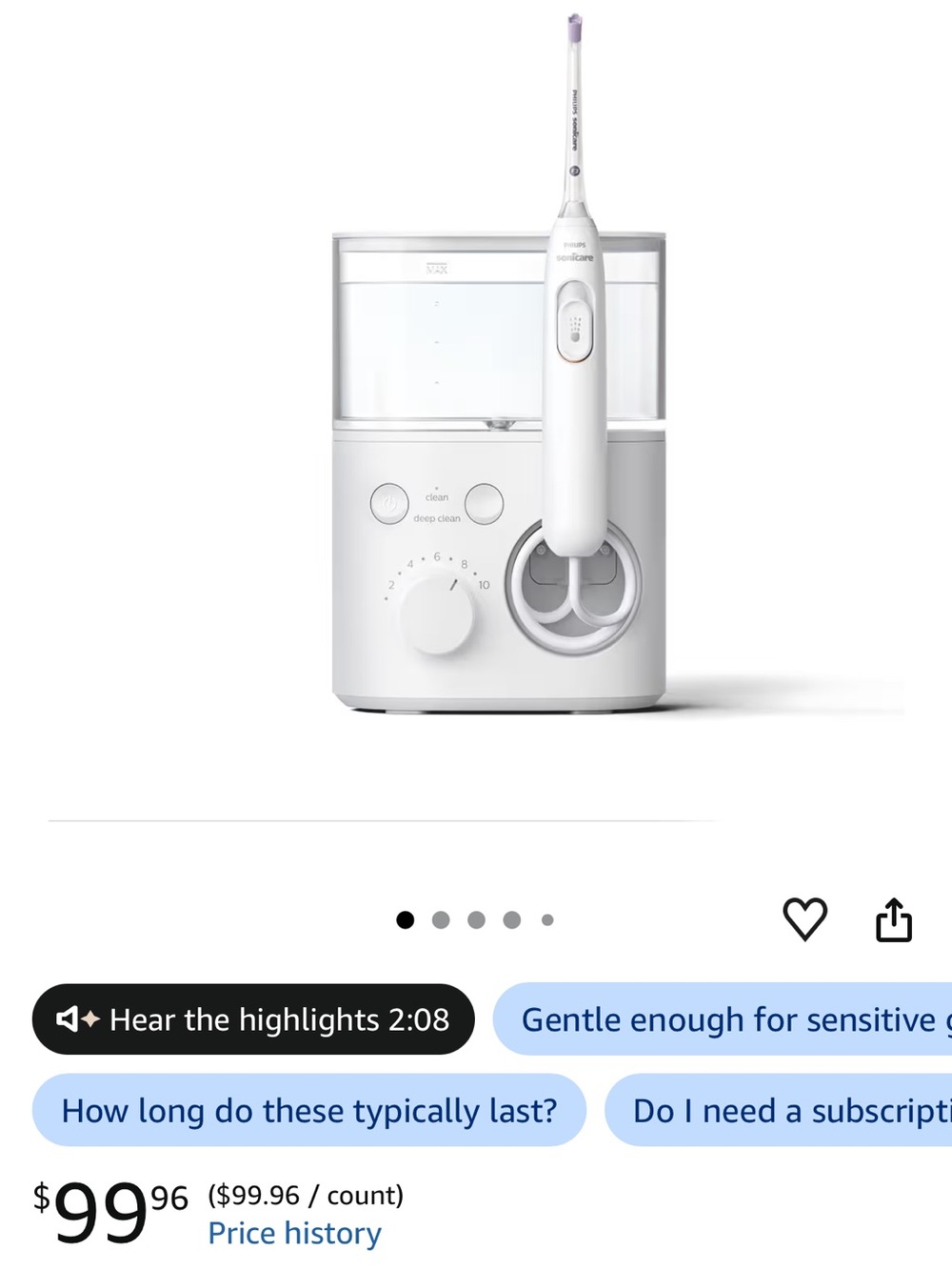 Philips Sonicare Power Flosser - White